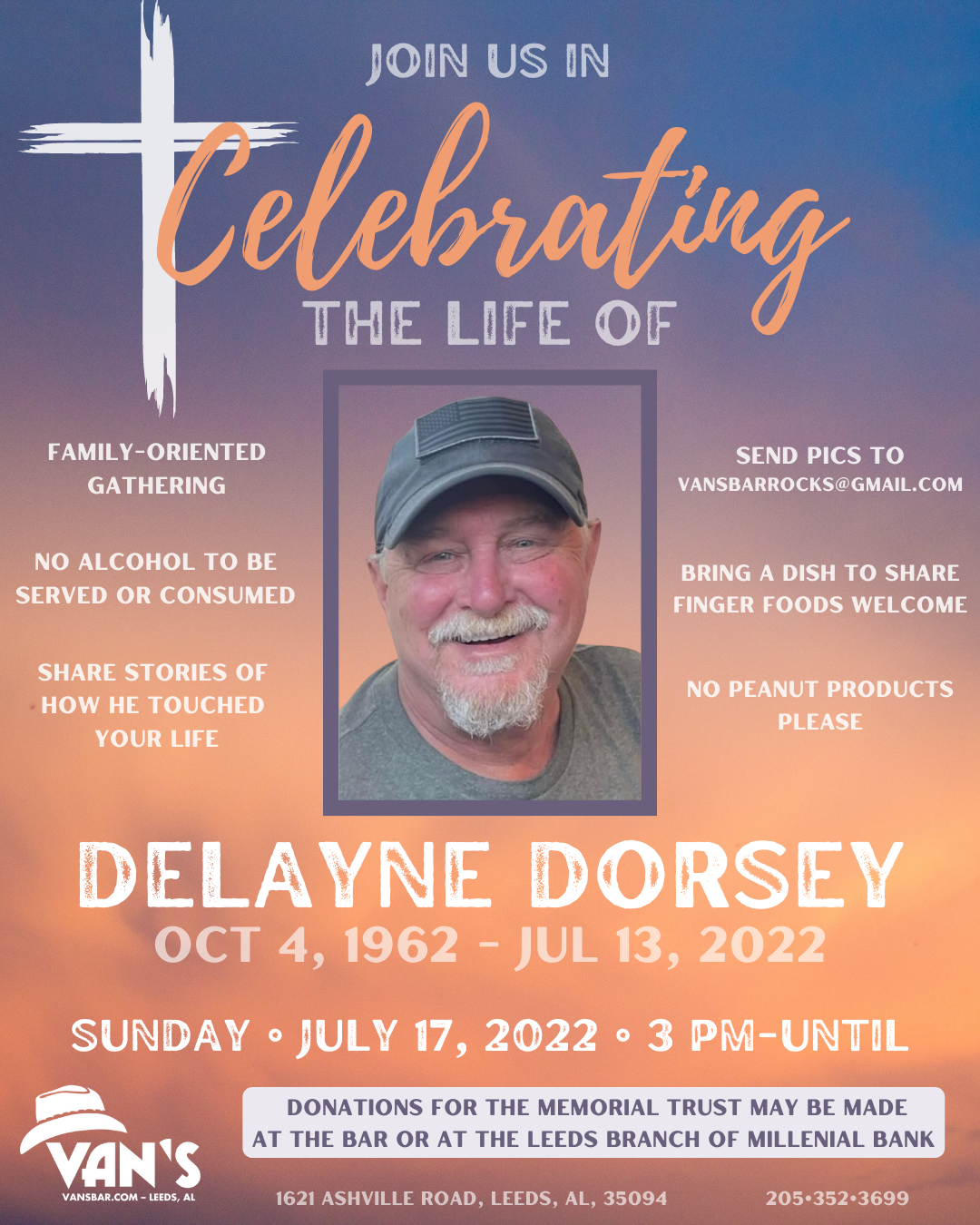 celebration of life for Delayne Dorsey